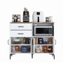 Hanah Home Gabinete Multipropósito Blanco y Nuez